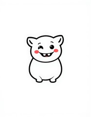 Naklejka premium cute little animal