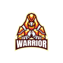 Warrior E-sport Mascot Logo Design