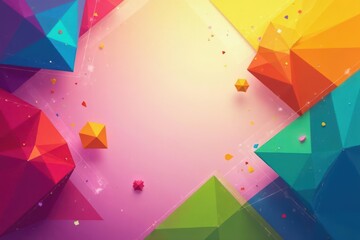 Geometric abstract shapes, vibrant color blocks , abstract, home decor