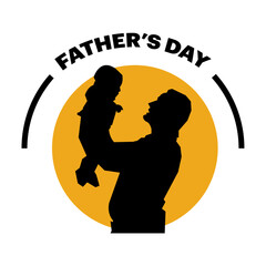 Father and Child Silhouette Design