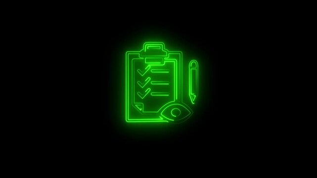 "Glowing Neon Checklist & Task Management Icon Set – Animated UI Elements for Productivity Apps, Digital Planning, Workflow Tools, Remote Work, Project Tracking, and Modern UX Dashboards"