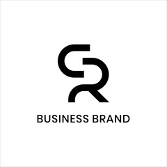 Modern RC CR Letter Logo Design Vector Illustration with Abstract Monogram Symbol for Business Brand Identity Corporate Consulting Finance or Technology Company Template