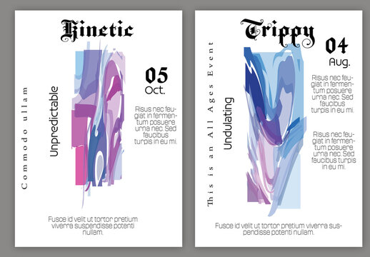 Flyer A4 with Abstract Shuttered Glass Shape Simple on White Background