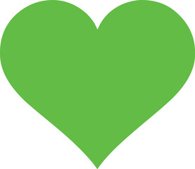 green heart, simple minimalist illustration, clean graphic design, vibrant color palette, iconic symbol, vector graphic  © Mr