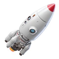 space rocket isolated on white