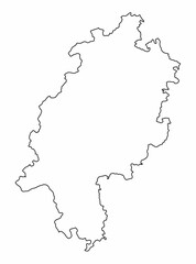 Obraz premium Hesse outline map