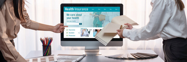 Health insurance web site brisk registration system for easy form filling