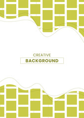 Green or yellow geometric abstract background with square pattern.