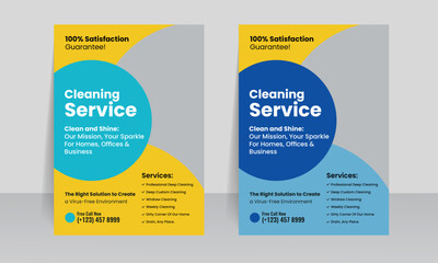 disinfecting and cleaning services flyer template