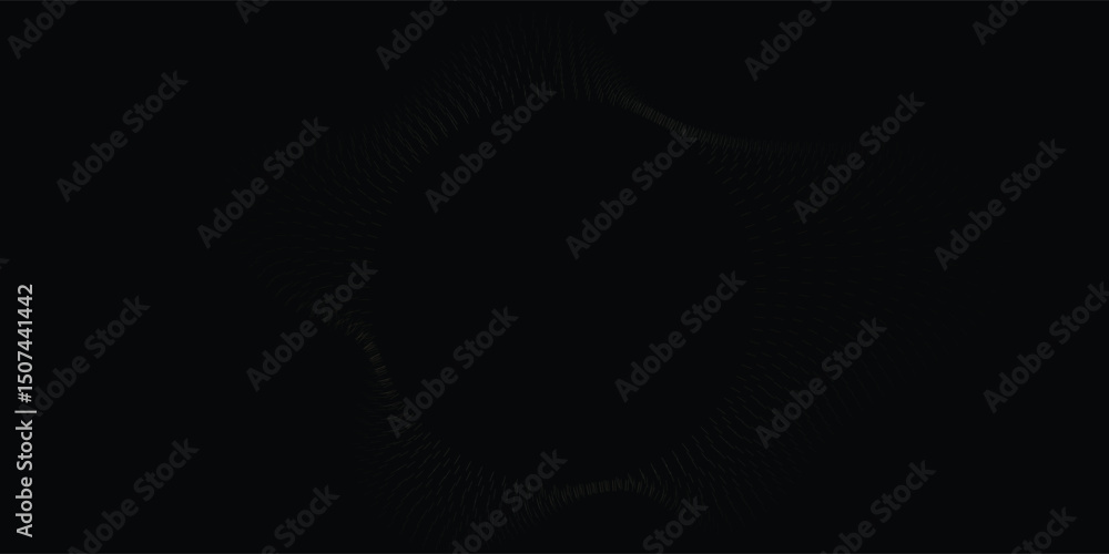 Poster abstract gold particle design on black background. a striking abstract design featuring a swirling p