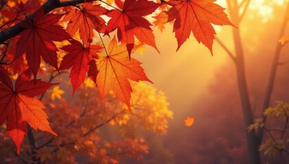 Abstract autumn leaves forming a late-season design , design element, curved