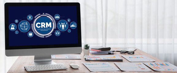 Customer relationship management system on brisk computer for CRM business and enterprise