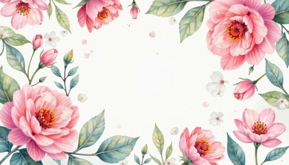 Subtle watercolor floral pattern, soft pastel hues , botany, subtle, light