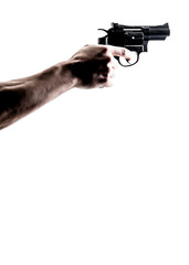 a hand aiming a gun