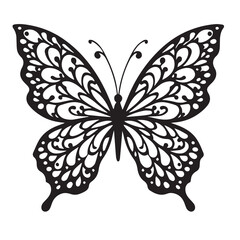 Laser cut butterfly silhouette