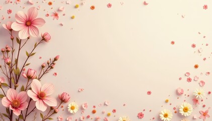 Subtle, repeating floral motif on a neutral background creates a calming effect , beauty, fabric, wallpaper
