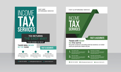 tax service flyer design template