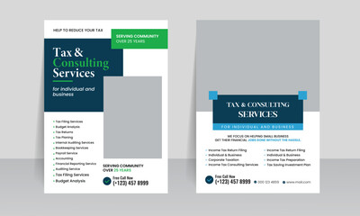 accounting flyer template design layout