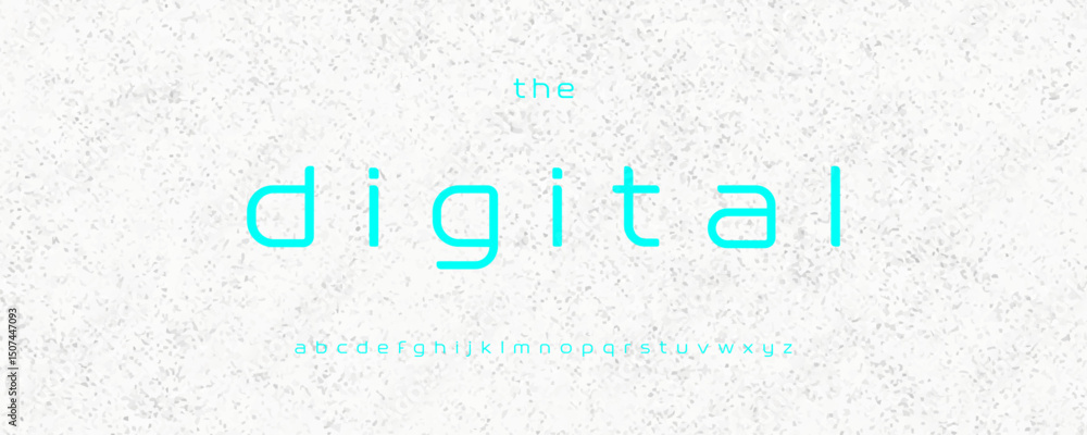 Poster Cyber neon alphabet, futuristic glowing sans serif letters, digital sci-fi font for immersive UI logo, high-tech branding visuals, modern XR typography, modern typographic design. Vector typeset.