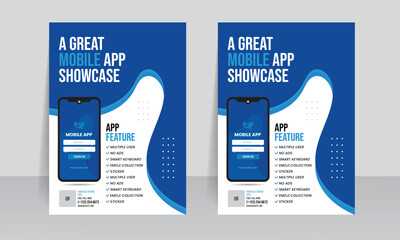 creative mobile app flyer template