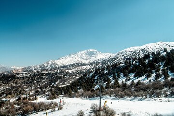 Amirsoy, Amirsay snowy rocks, mountains in Uzbekistan