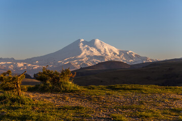 Panoramic view of the mount Elbrus
