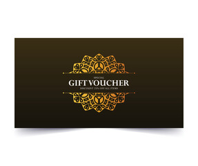 Luxury gold gift voucher template