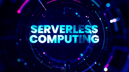 Futuristic cloud computing technology visualizes streaming data with code, symbolizing digital information storage and processing