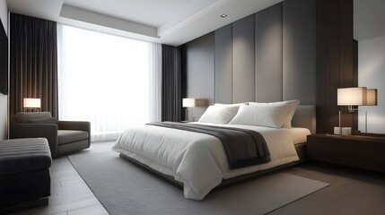 Hotel Bedroom Design Luxurious Style