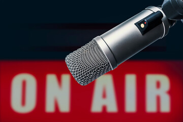 Professional microphone and on air sign