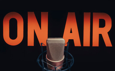 Professional microphone and on air sign