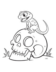 Cute Halloween Animal Coloring Pages for Kids – Vector Line Art New Collection