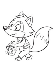 Cute Halloween Animal Coloring Pages for Kids – Vector Line Art New Collection