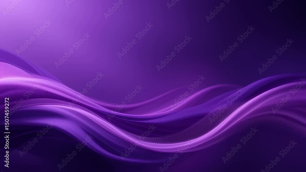 Poster flowing purple abstract: dynamic waves and subtle textures in motion graphics video