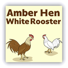 Hen post Ginger design and Chicken farm Advertisement template