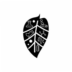 creative Silhouette simple Lab Leaf Vector Illustration 