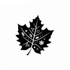 Fototapeta premium creative Silhouette simple Lab Leaf Vector Illustration 