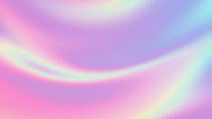 Soft, flowing abstract holographic gradient background in shades of pink, purple, and light blue. Modern design element, gentle contemporary art, futuristic ethereal visuals, and vibrant iridescence.