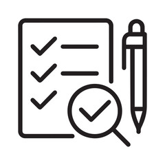 Checkmark on Written Document with Pen