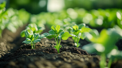 green sprouts of tomato