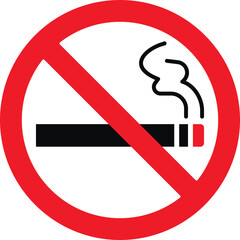 No Smoking Sign. Stock Vector. 