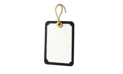 Name tag card isolated on transparent or white background, clipping path ,png 
