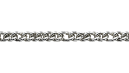 metal chain isolated on transparent background