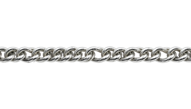 metal chain isolated on transparent background