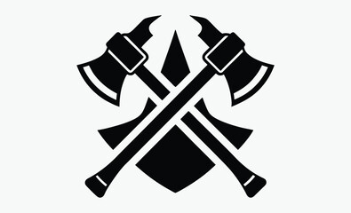Crossed Firefighter Axes Icon
