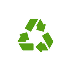 Obraz premium This iconic recycling symbol represents sustainability and ecofriendliness. It encourages reducing waste and reusing materials for a greener planet