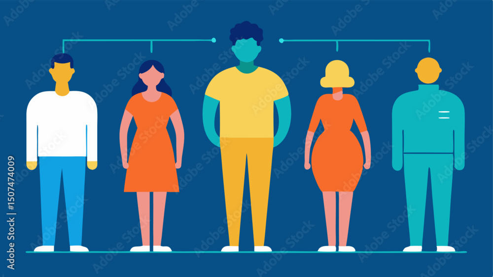 Poster multiple scans several diverse individuals represented in wireframe forms showcasing the scanners ab
