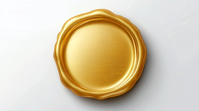 gold seal isolated on white background