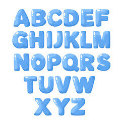Alphabet, letters and water texture