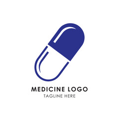 vector illustration of a pill logo